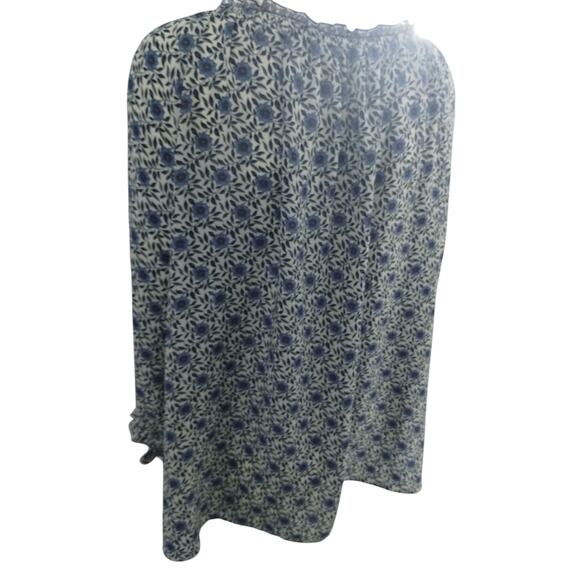 Max Studio Womens 2X Boho Flowy Peasant Floral Top Smocked Balloon Sleeve Flowy - Picture 6 of 11